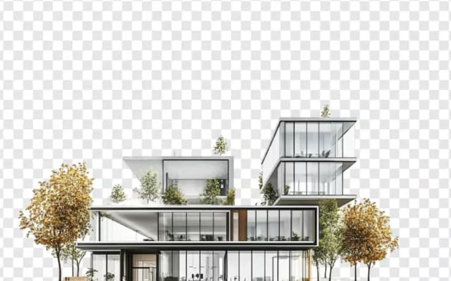3D model screenshot for AI architectural rendering