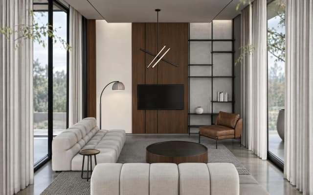 Photorealistic architectural render generated with AI