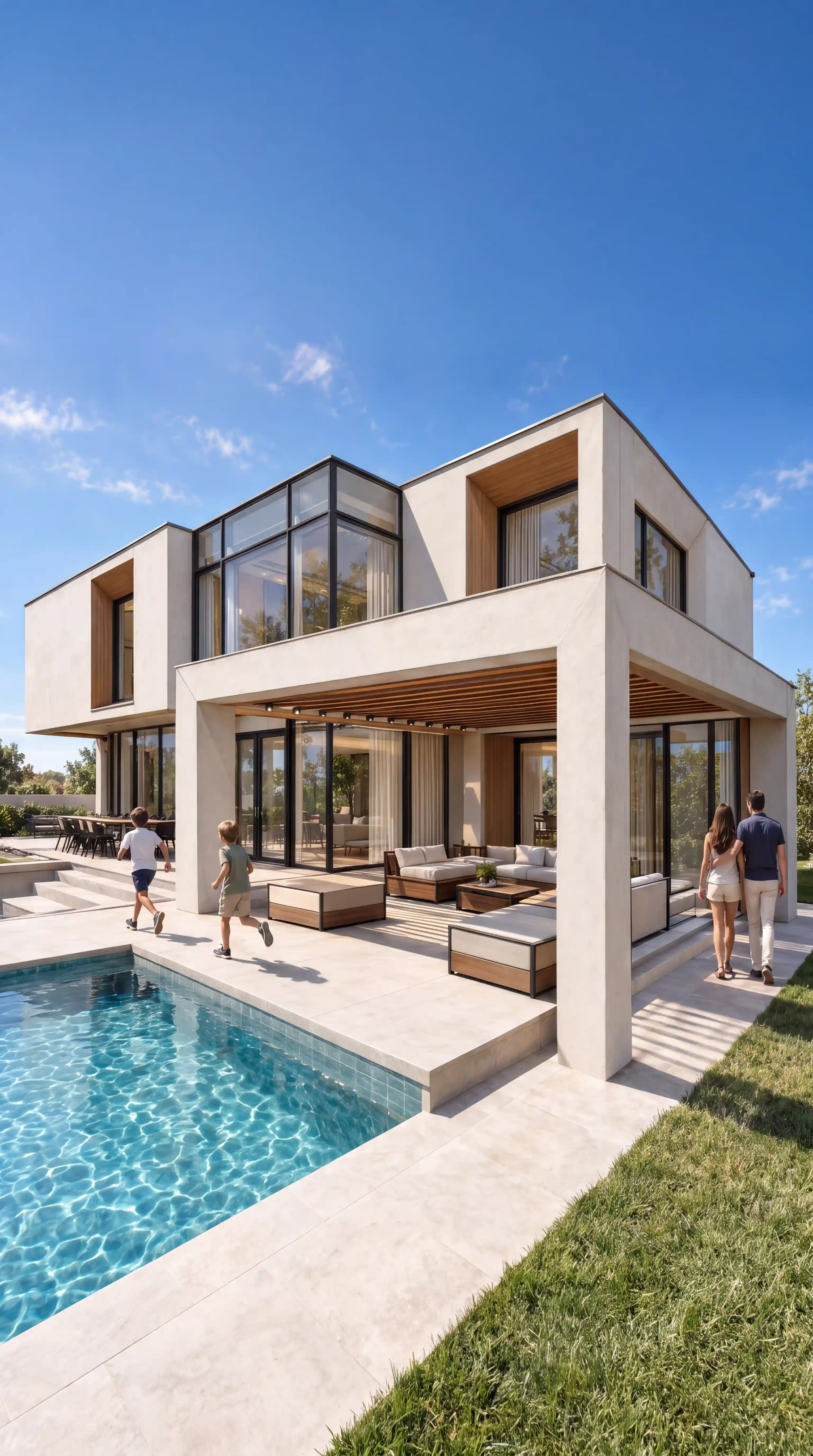 Photorealistic architectural render generated with AI