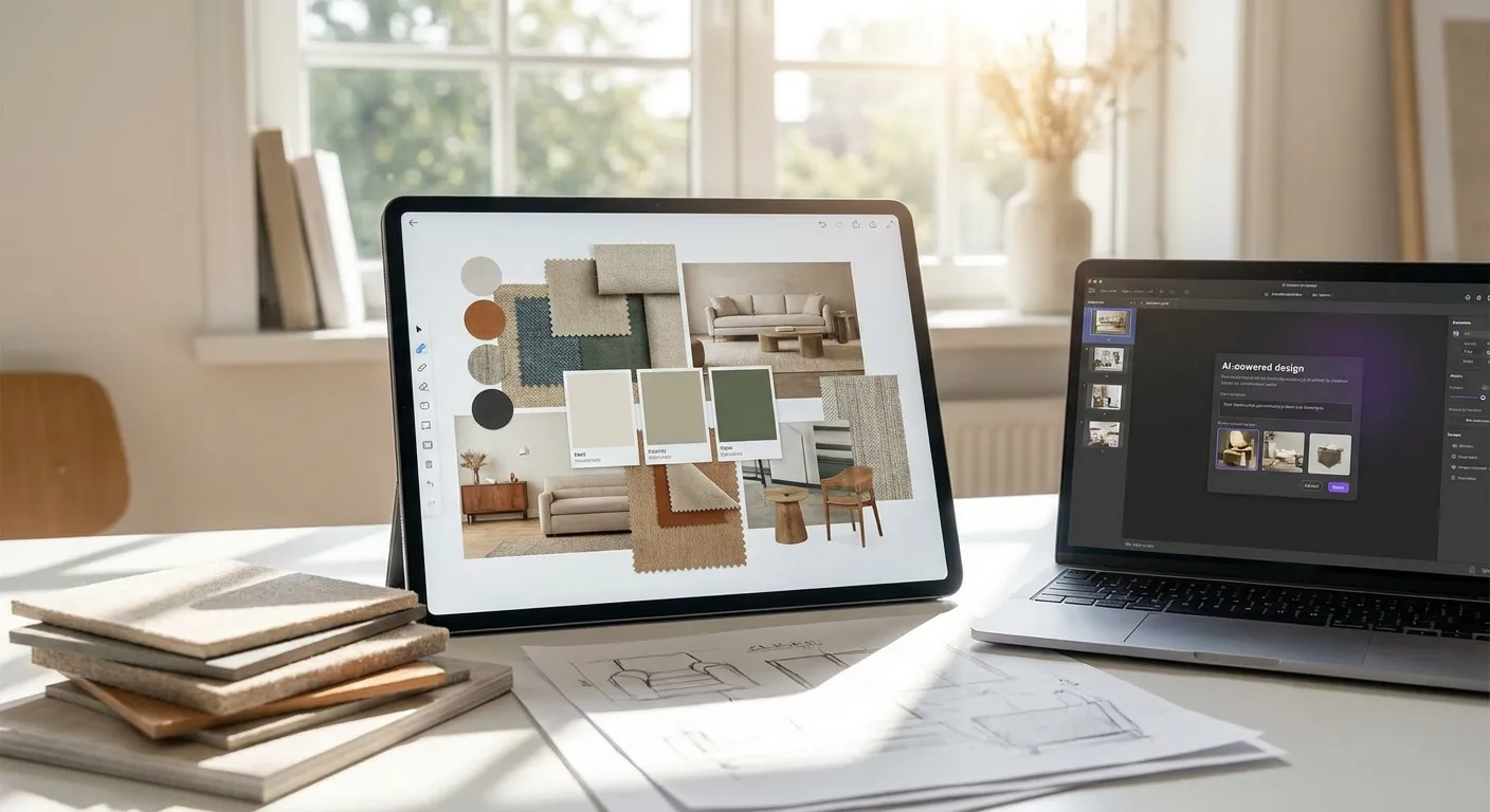 How to render interior design mood boards with AI
