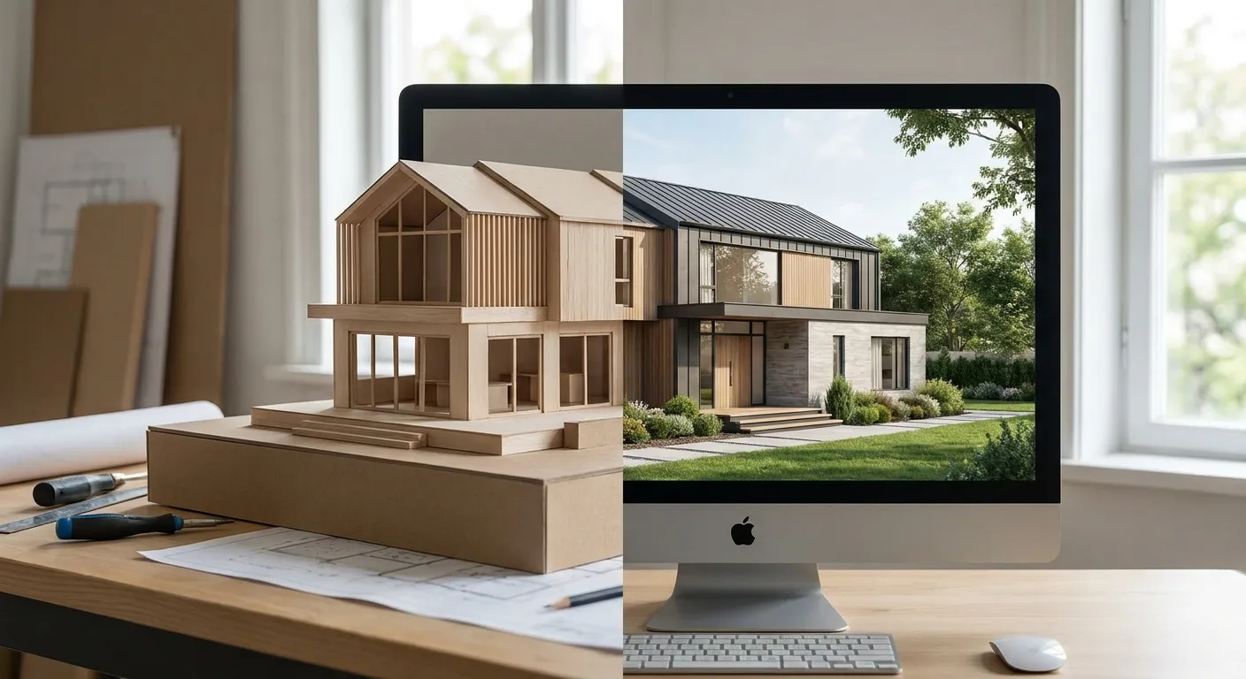 How to convert a physical model photo into an AI render