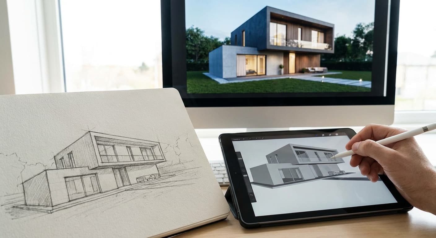 How to turn a hand sketch into a photorealistic render