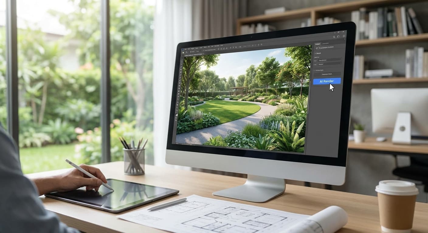 Best AI rendering apps for landscape architects