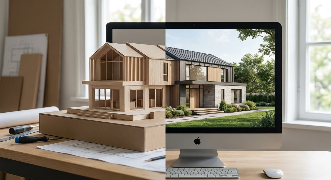 How to convert a physical model photo into an AI render