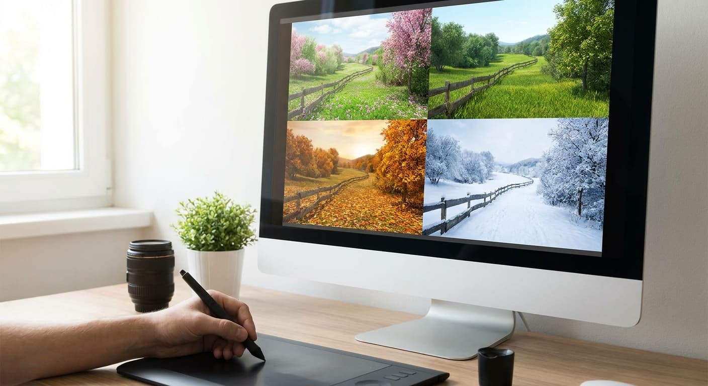 How to create seasonal landscape renders with AI