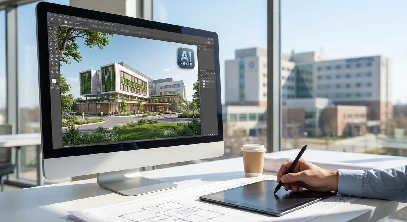 Best AI rendering software for healthcare architecture firms