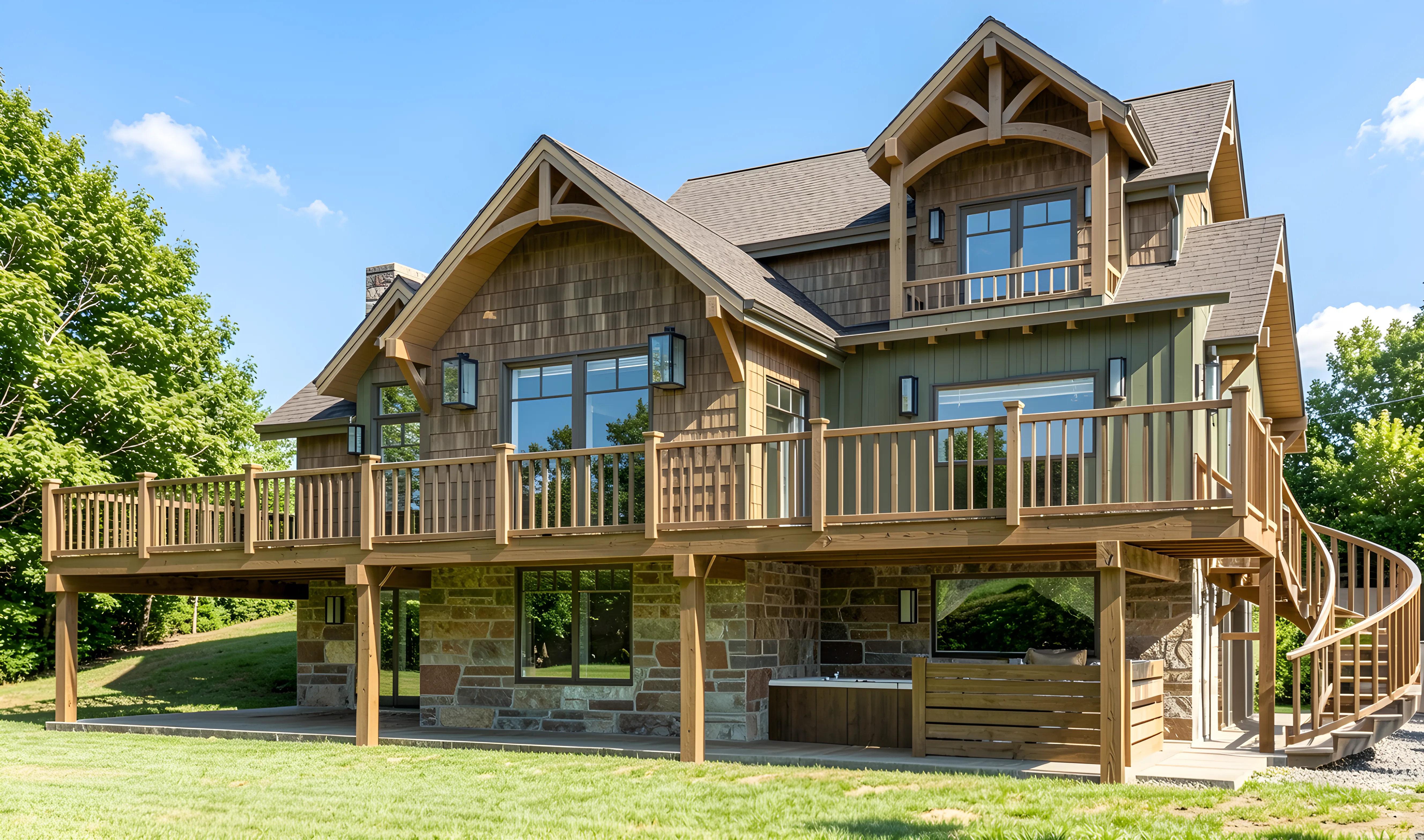 Photorealistic architectural render generated by AI