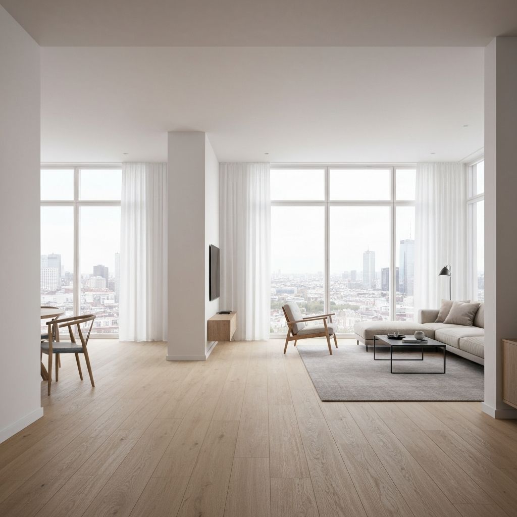 Scandinavian minimalist living room render
